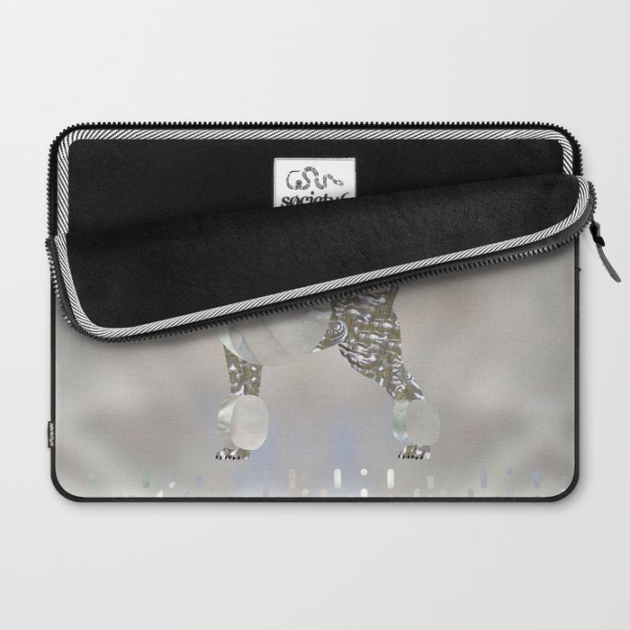 Luxury Pearl and Abalone Poodle Laptop Sleeve Gallery Image 2