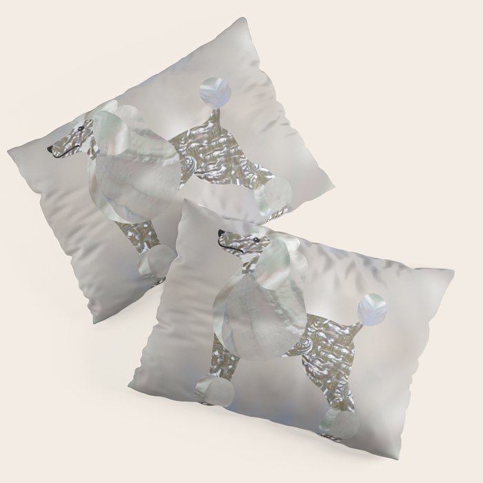 Luxury Pearl and Abalone Poodle Pillow Sham Gallery Image 3
