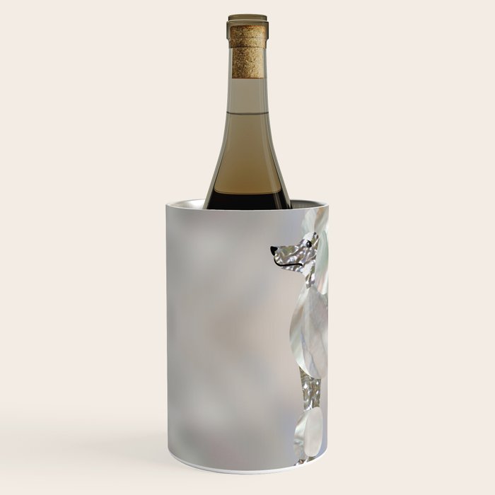 Luxury Pearl and Abalone Poodle Wine Chiller Gallery Image 2