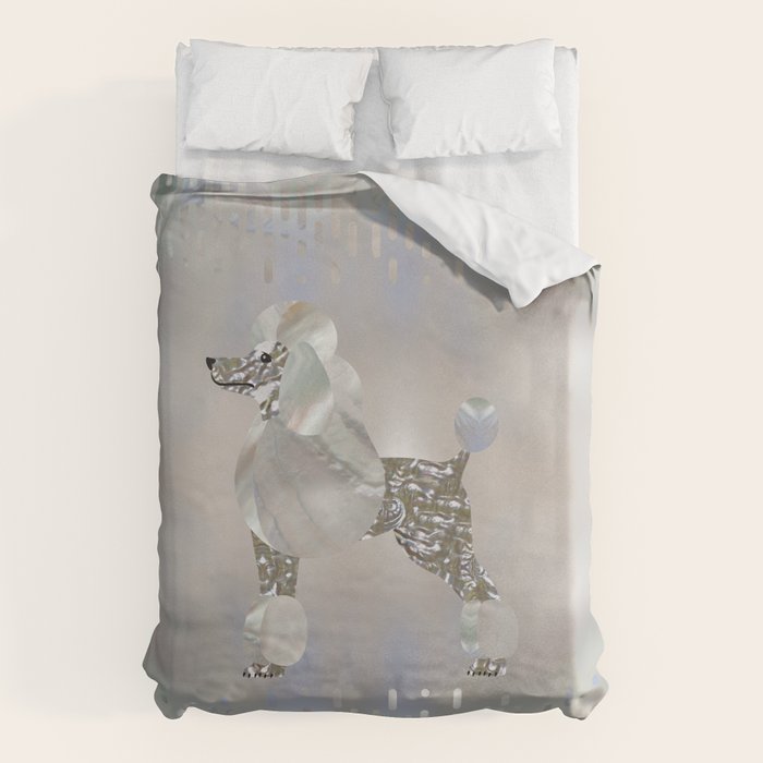 Luxury Pearl and Abalone Poodle Duvet Cover Gallery Image 6
