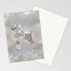 Luxury Pearl and Abalone Poodle Stationery Card Gallery Image 2
