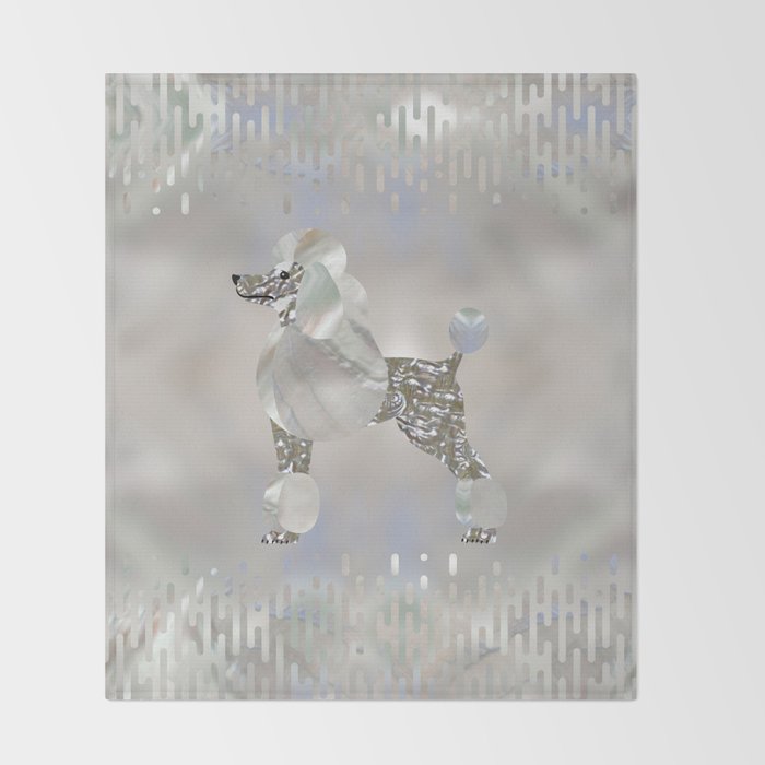 Luxury Pearl and Abalone Poodle Throw Blanket Gallery Image 2