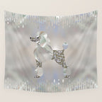 Luxury Pearl and Abalone Poodle Wall Tapestry Gallery Image 4