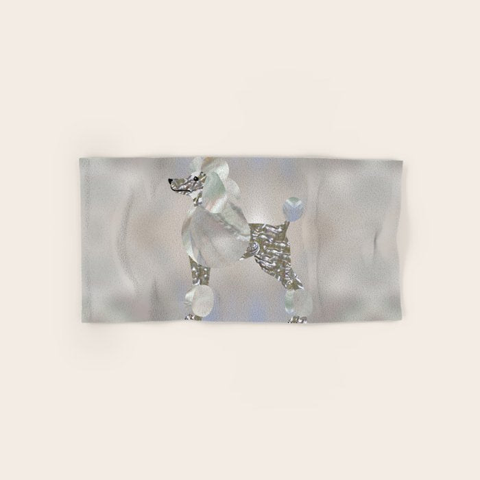 Luxury Pearl and Abalone Poodle Bath Towel Gallery Image 1