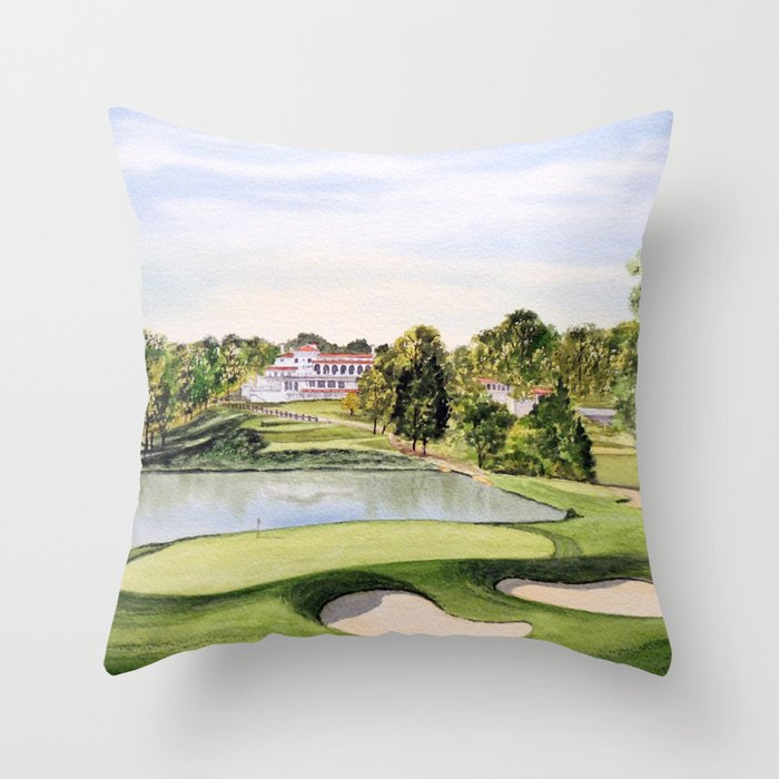 Congressional Golf Course 10th Hole Throw Pillow Gallery Image 6