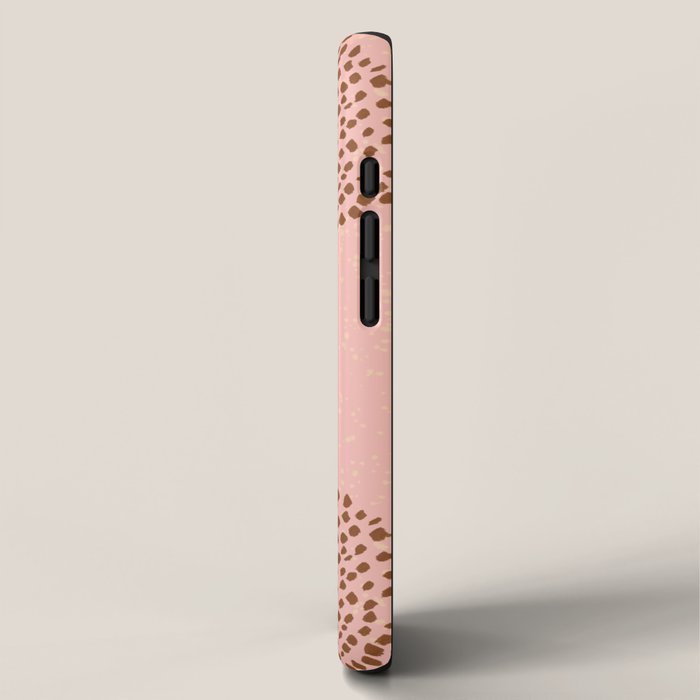 Abstract Fields in Peach Pink & Brown iPhone Case Gallery Image 2