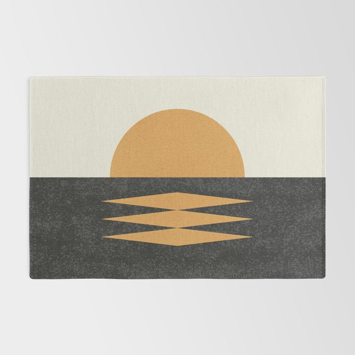 Sunset Geometric Midcentury style Rug Gallery Image 2
