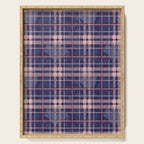 Tartan and Floral Texture Pattern Serving Tray Gallery Image 1