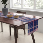 Tartan and Floral Texture Pattern Table Runner Gallery Image 2
