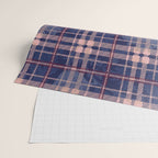 Tartan and Floral Texture Pattern Wrapping Paper Gallery Image 2