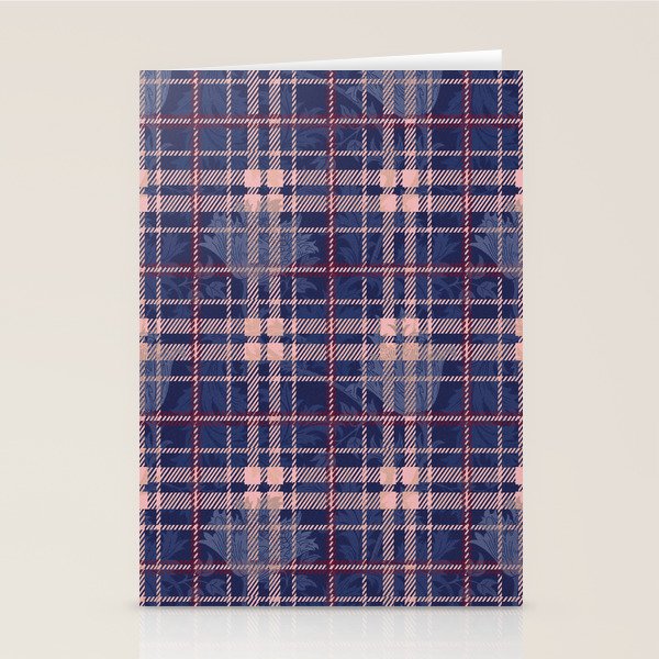 Tartan and Floral Texture Pattern Stationery Card Gallery Image 2