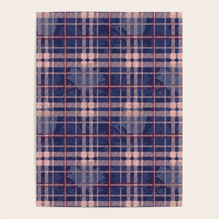 Tartan and Floral Texture Pattern Poster Gallery Image 4