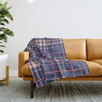 Tartan and Floral Texture Pattern Throw Blanket Gallery Image 1