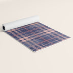 Tartan and Floral Texture Pattern Yoga Mat Gallery Image 2