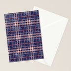 Tartan and Floral Texture Pattern Stationery Card Gallery Image 2