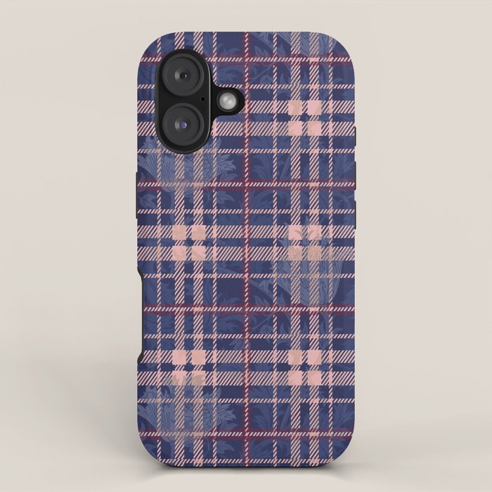 Tartan and Floral Texture Pattern iPhone Case Gallery Image 1