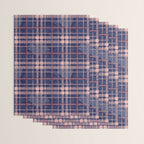 Tartan and Floral Texture Pattern Wrapping Paper Gallery Image 3