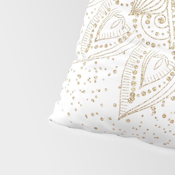 Elegant Gold Mandala Confetti Design Pillow Sham Gallery Image 4