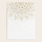 Elegant Gold Mandala Confetti Design Poster Gallery Image 4