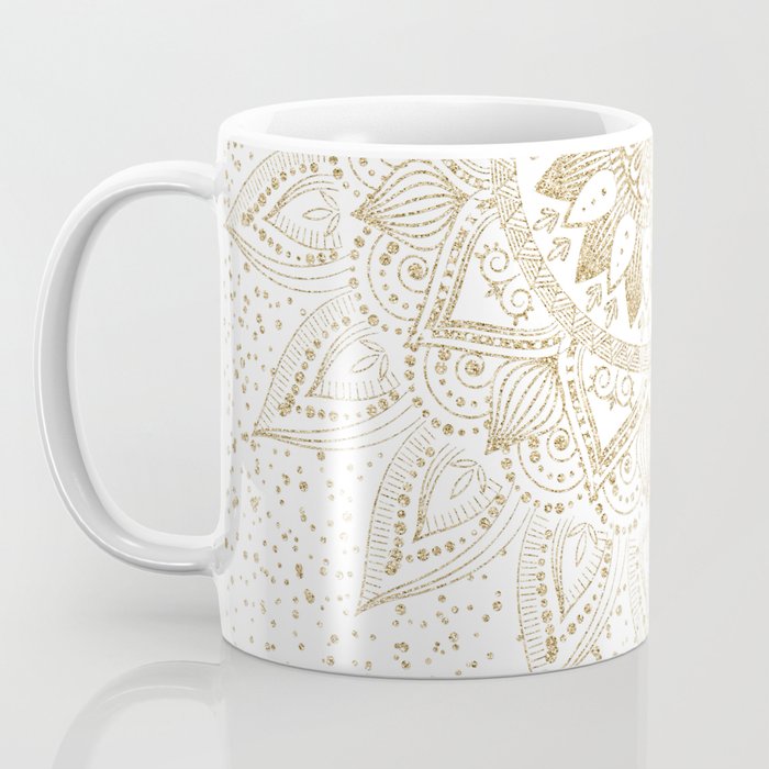 Elegant Gold Mandala Confetti Design Coffee Mug Gallery Image 3