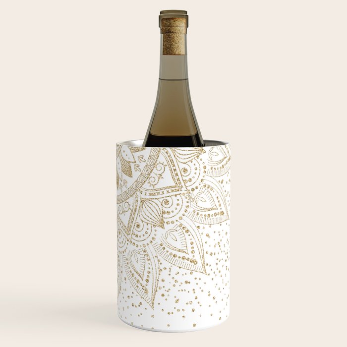 Elegant Gold Mandala Confetti Design Wine Chiller Gallery Image 3