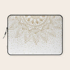 Elegant Gold Mandala Confetti Design Laptop Sleeve Gallery Image 1