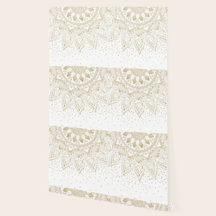 Elegant Gold Mandala Confetti Design Wallpaper Gallery Image 2
