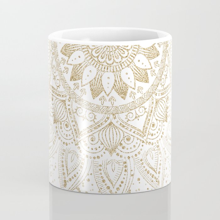 Elegant Gold Mandala Confetti Design Coffee Mug Gallery Image 4