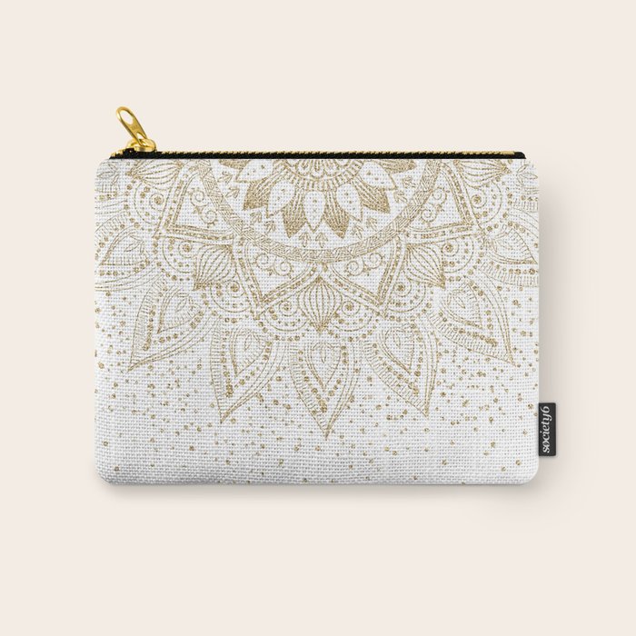 Elegant Gold Mandala Confetti Design Carry All Pouch Gallery Image 1