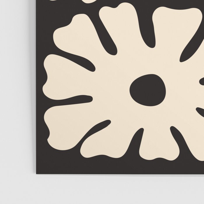 Mid-Century Flowers in Black & White Poster Gallery Image 3