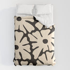 Mid-Century Flowers in Black & White Comforter Gallery Image 6