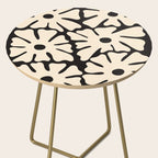 Mid-Century Flowers in Black & White Side Table Gallery Image 2