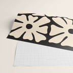 Mid-Century Flowers in Black & White Wrapping Paper Gallery Image 2
