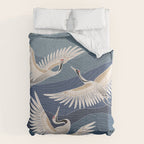 cranes, asian style art Comforter Gallery Image 6