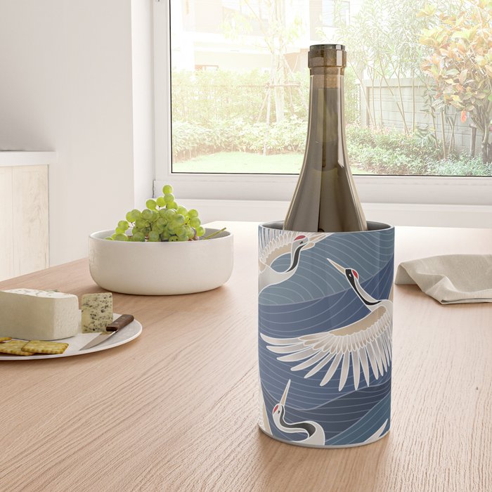 cranes, asian style art Wine Chiller Gallery Image 4