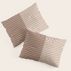 Color Block Lines XLII Coffee Creme Pillow Sham Gallery Image 3