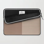 Color Block Lines XLII Coffee Creme Laptop Sleeve Gallery Image 2