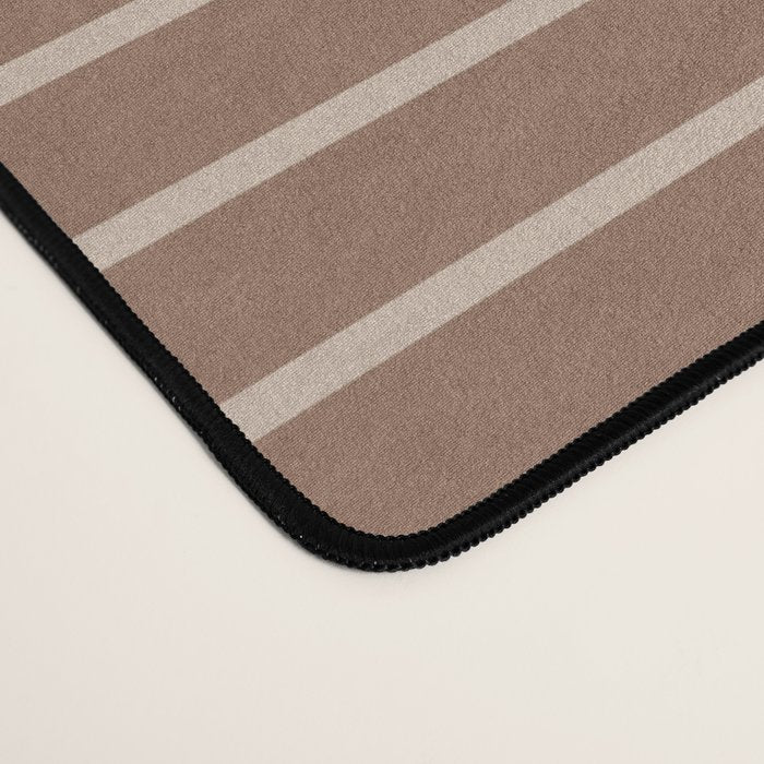 Color Block Lines XLII Coffee Creme Desk Mat Gallery Image 4