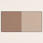 Color Block Lines XLII Coffee Creme Desk Mat Gallery Image 3