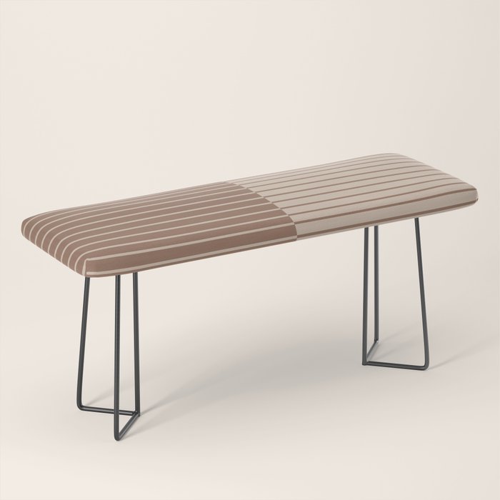 Color Block Lines XLII Coffee Creme Bench Gallery Image 1