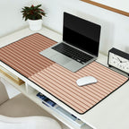 Color Block Lines XLII Coffee Creme Desk Mat Gallery Image 2