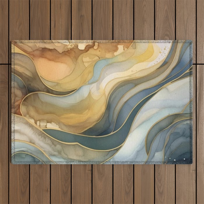 Ocean Nautical Serenade Outdoor Rug Gallery Image 1