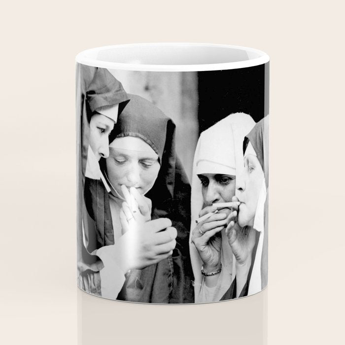 Smoking Nuns Vintage Photo -Smoking Nuns Coffee Mug Gallery Image 4