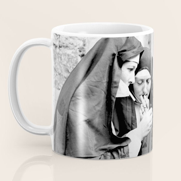 Smoking Nuns Vintage Photo -Smoking Nuns Coffee Mug Gallery Image 3