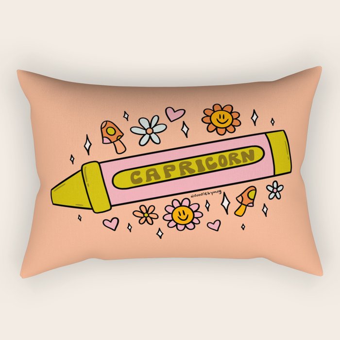 Capricorn Crayon Rectangular Pillow Gallery Image 1