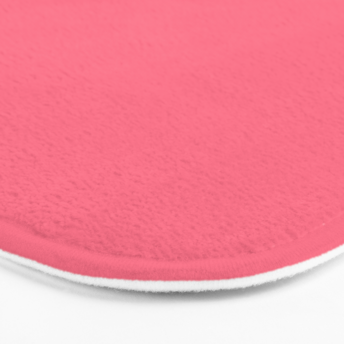 Bright Watermelon Pink Solid Colour  Bath Mat Gallery Image 3