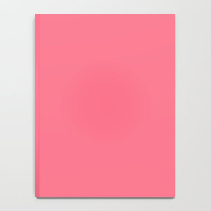 Bright Watermelon Pink Solid Colour  Notebook Gallery Image 4