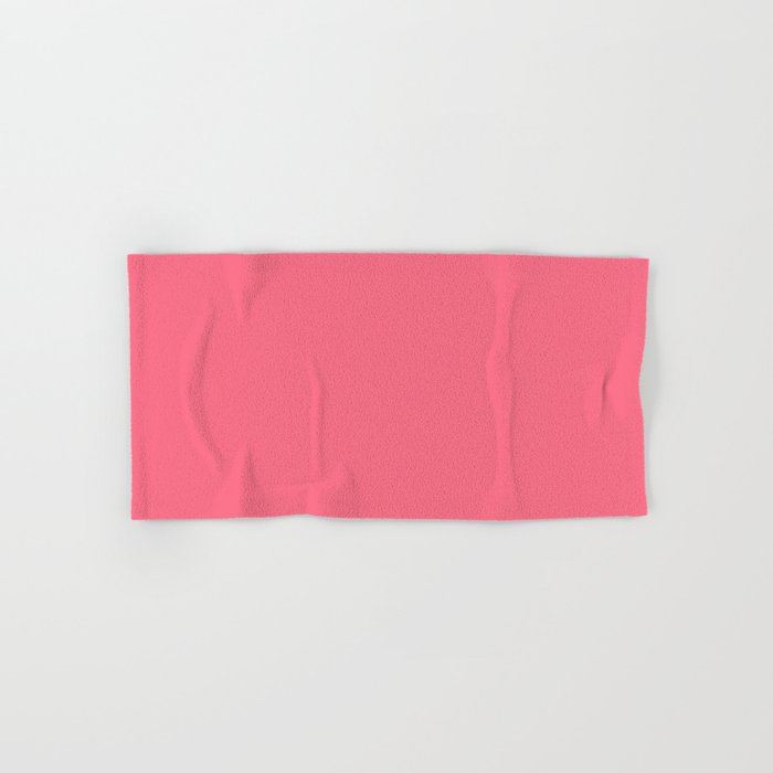 Bright Watermelon Pink Solid Colour  Bath Towel Gallery Image 1