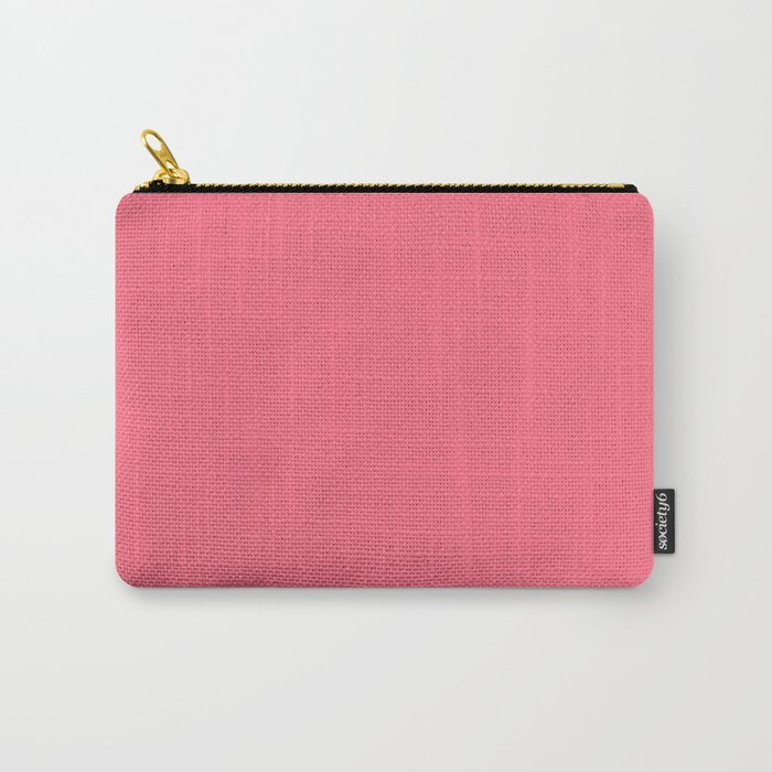Bright Watermelon Pink Solid Colour  Carry All Pouch Gallery Image 1