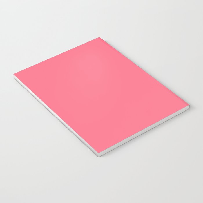 Bright Watermelon Pink Solid Colour  Notebook Gallery Image 3
